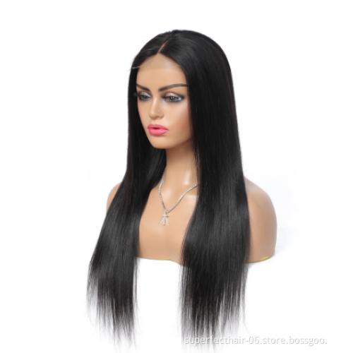 Wholesale Price Brazilian 13x4 4x4 Straight Lace Closure Wig Lace Front  Wigs Pre-Plucked With Baby Hair Closure Wig